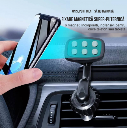 Suport magnetic pentru telefon pe bordul masinii [7]
