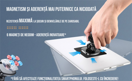 Suport telefon auto magnetic universal 360 grade pentru bord compatibil toate telefoanele [6]