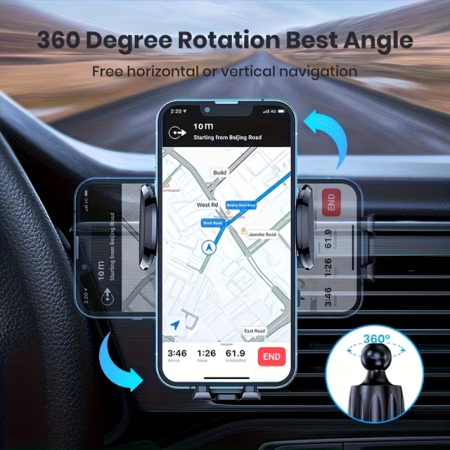 suport telefon auto grila ventilatie rotativ 360 universal [9]