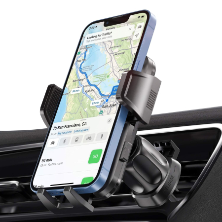 Accesorii auto - suport telefon auto grila ventilatie rotativ 360 universal