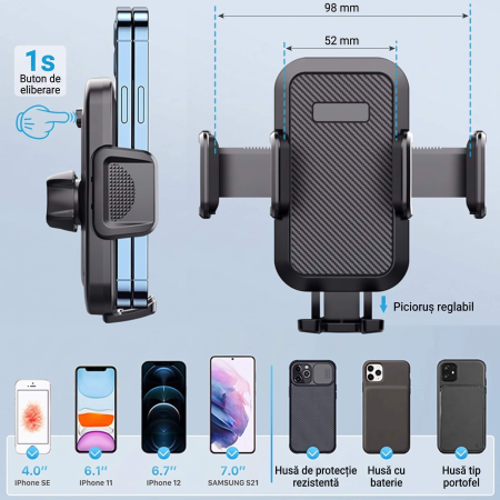suport telefon auto grila ventilatie rotativ 360 universal [3]