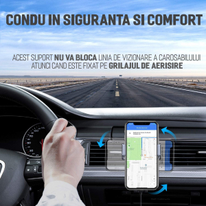 Suport de telefon cu incarcare wireless pentru grila de ventilatie, UNIVERSAL [7]