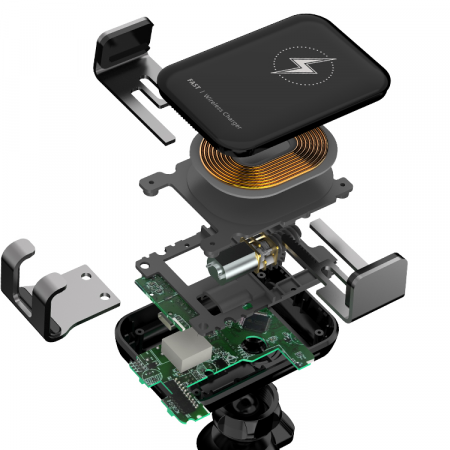 Suport de telefon cu incarcare wireless pentru grila de ventilatie, UNIVERSAL [4]