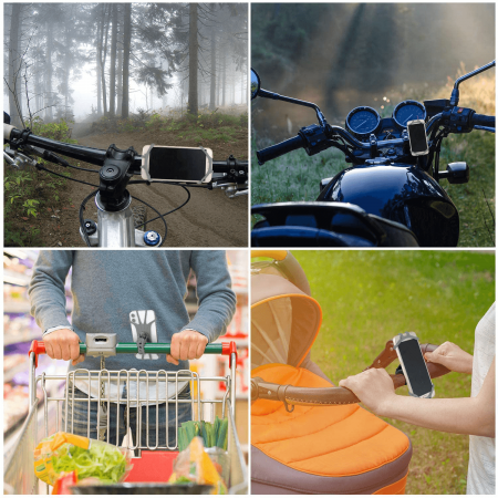Suport telefon bicicleta universal din silicon cu rotire 360 [9]