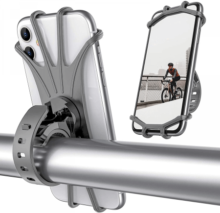 Suport telefon bicicleta universal din silicon cu rotire 360 [6]