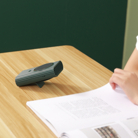Ventilator portabil, 3 trepte ventilatie, incarcare USB, acumulator 2000 mAh, 4 W, Ideas4Comfort, verde [5]