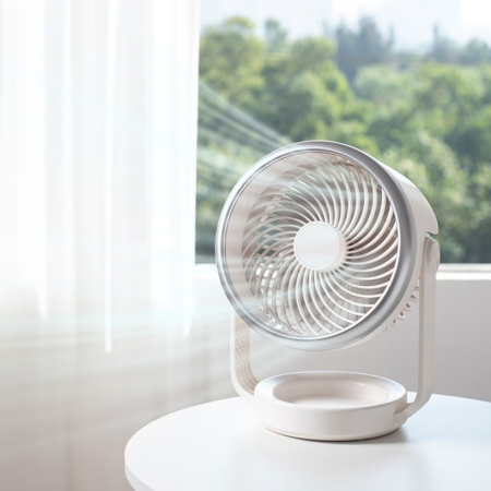 Ventilator portabil USB cu telecomanda si LED, reincarcabil 4000mAh, camping birou casa [7]