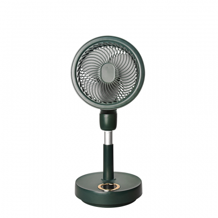 Ventilator cu picior reglabil pe inaltime, Ideas4Comfort, rotativ, portabil, telecomanda, reincarcabil USB, acumulatori 10000mAh, cu talpa rotunda, verde - RESIGILAT [6]