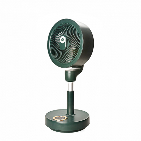 Ventilatoare - Ventilator cu picior reglabil pe inaltime, Ideas4Comfort, rotativ, portabil, telecomanda, reincarcabil USB, acumulatori 10000mAh, cu talpa rotunda, suprafata mata