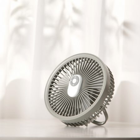 Ventilator cu carlig agatatoare/suport, portabil, telecomanda, reincarcabil USB, acumulatori 4000mAh, cu lampa LED incorporata [4]