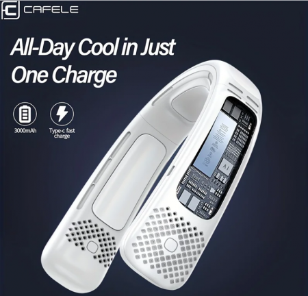 Ventilator pentru gat, 3 trepte de viteza, USB [11]