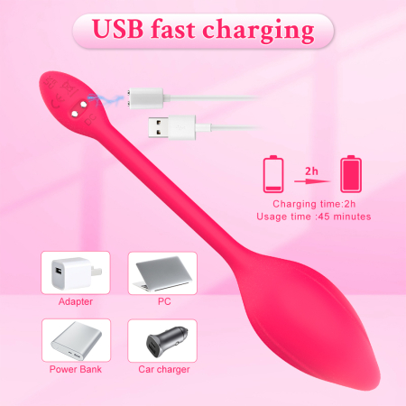 Vibrator cu aplicatie mobila, GABOS, 10 moduri de vibratii, silicon medical, reincarcabil USB, rezistent la apa, jucarie sexuala, cu masca dantelata, panglica satinata de ochi, lenjerie din plasa elas [5]