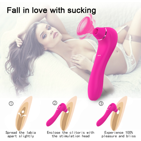 Vibrator pentru femei, 10 moduri de vibratie, jucarie sexuala cu functie dubla, stimulator clitoris, punct G, silicon medical, cu masca dantelata, panglica satinata de ochi, lenjerie din plasa elastic [4]