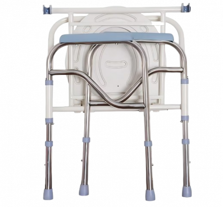 WC de camera din aluminiu si plastic dur, sarcina 100 kg, inaltime reglabila, cu suport hartie igienica, toaleta mobila cu inaltime reglabila, 2 x vase de colectare [8]