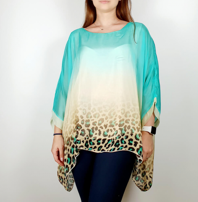 Bluza asimetrica leopard