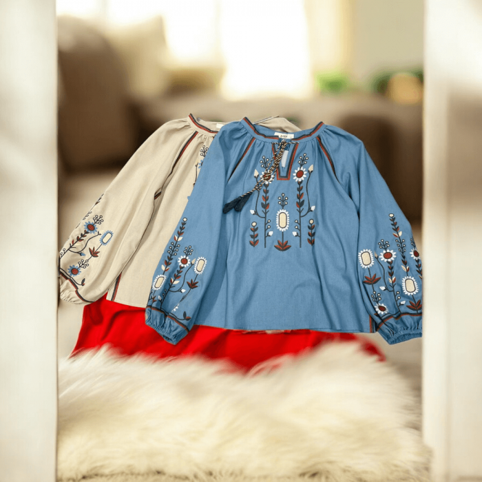 Bluza brodata cu motive florale - Alex [6]