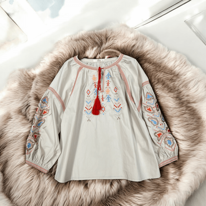Bluza brodata cu motive geometrice - Hora [2]