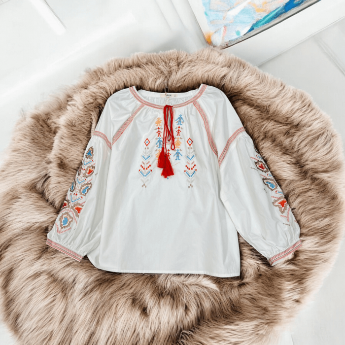 Bluza brodata cu motive geometrice - Hora [2]