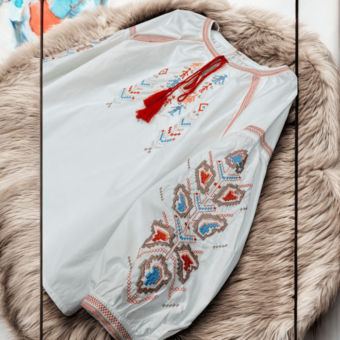 Bluza brodata cu motive geometrice - Hora [3]