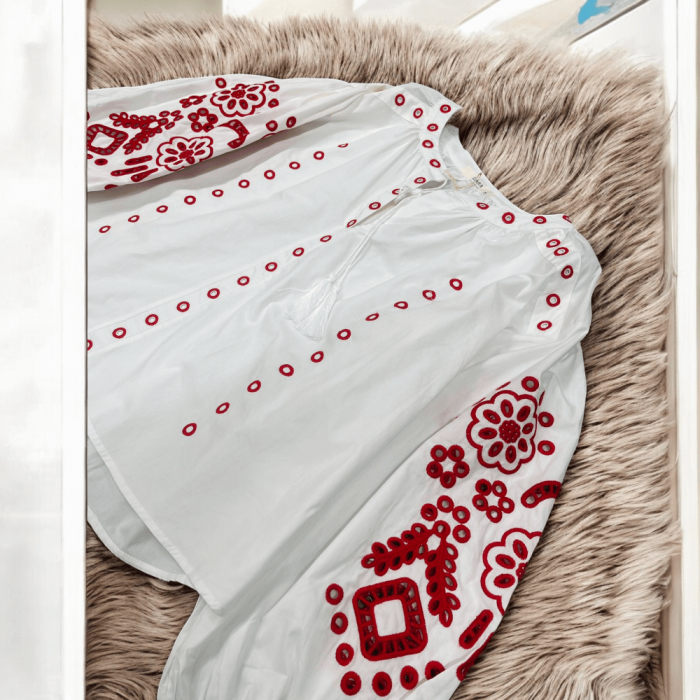 Bluza brodata cu motive geometrice - Lana 2 [3]