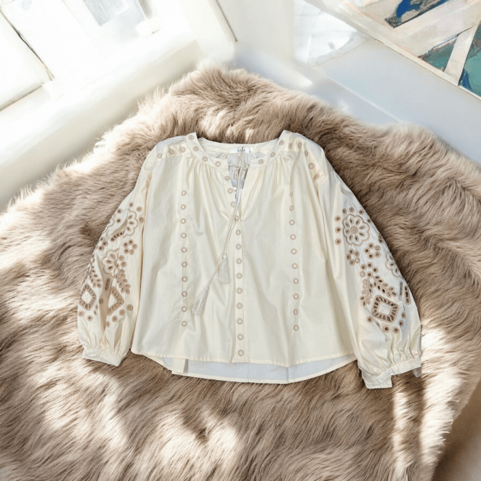 Bluza brodata cu motive geometrice - Lana 2 [2]