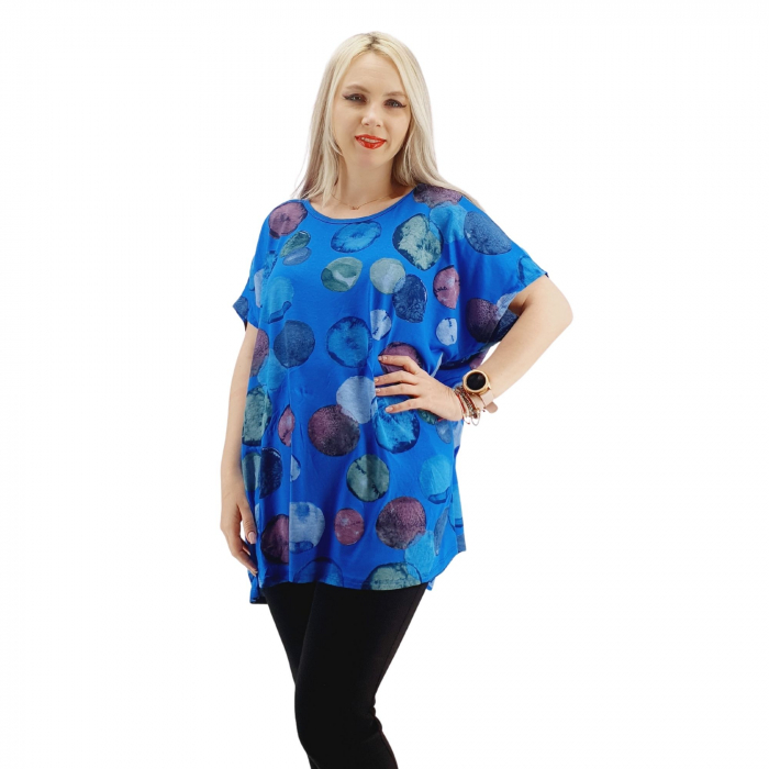 Bluza cu imprimeu cerculete
