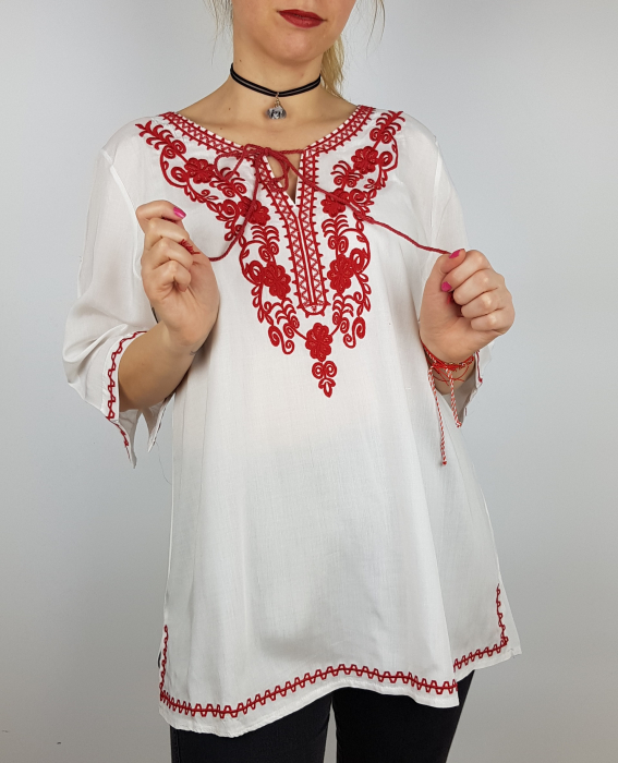 Bluza cu tematica traditionala violeta