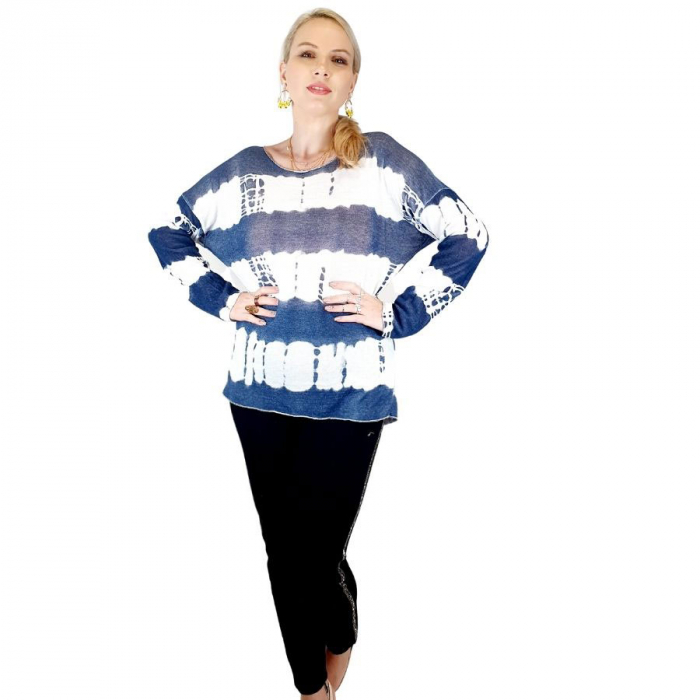 Bluza de dama cu imprimeu, maneci lungi (3)