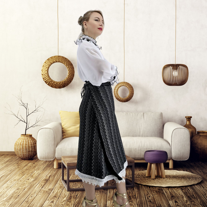 Bluza alba stilizata traditional Amalia 2 [21]