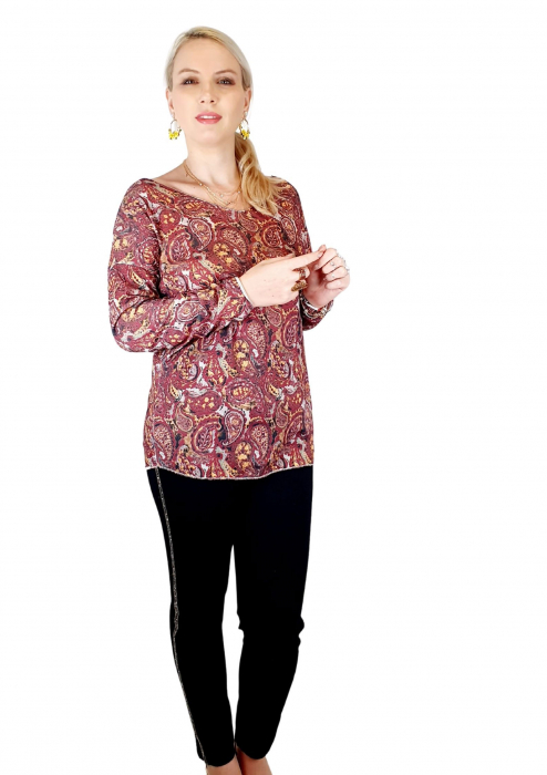 Bluza de dama cu imprimeu, maneci lungi (12)