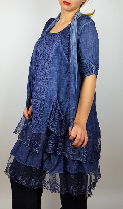 Bluza rochie lunga flori 2