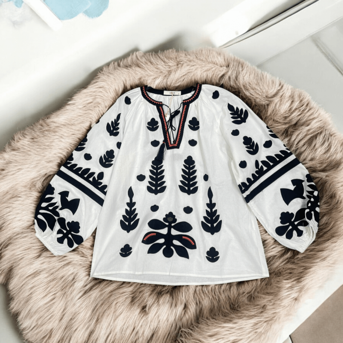 Bluza stilizata alba/kaki Mallorca 3 [2]