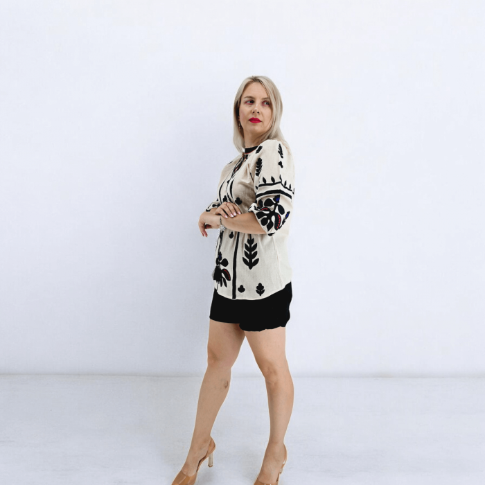 Bluza stilizata crem Mallorca [3]