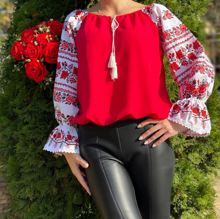 Bluza stilizata cu motive traditionale Margareta 3 [3]