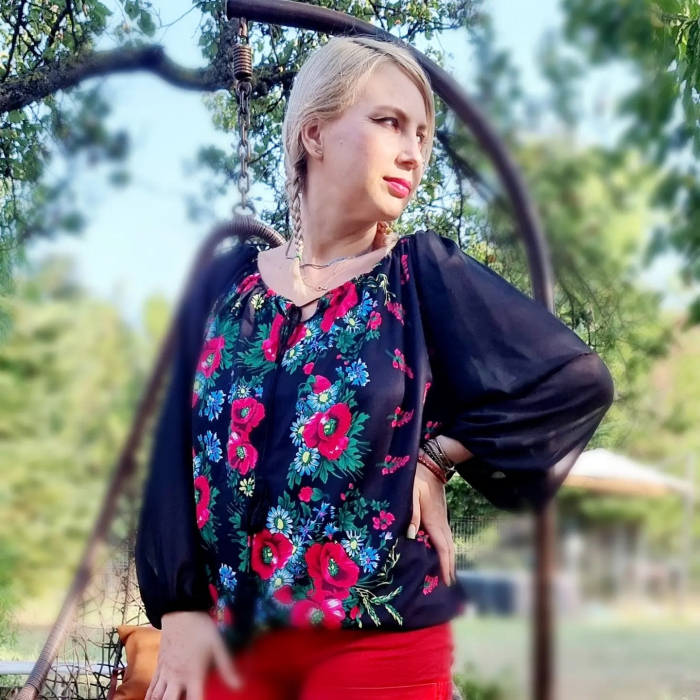 Bluza stilizata cu motive traditionale Margareta 8 [6]