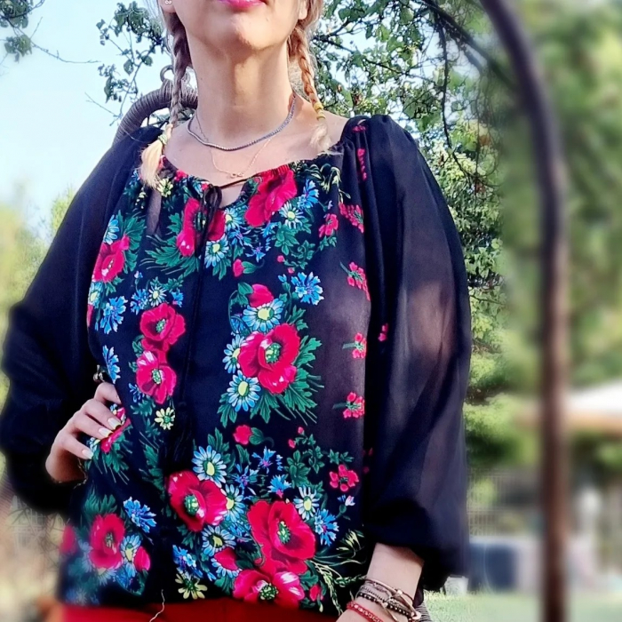 Bluza stilizata cu motive traditionale Margareta 8 [5]