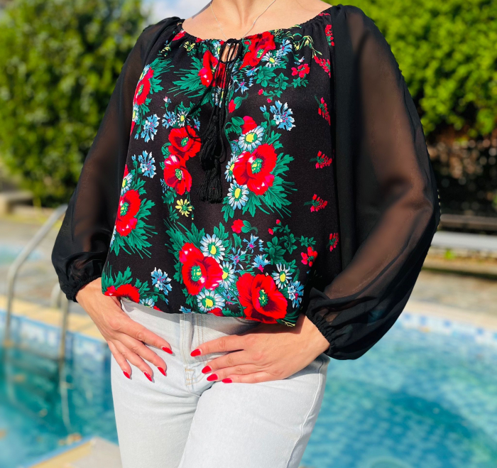 Bluza stilizata cu motive traditionale Margareta 8 [2]