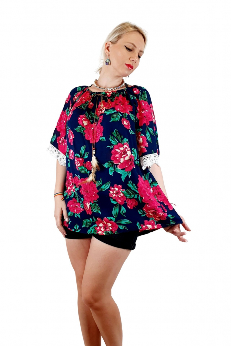 Bluza vaporoasa cu flori 2