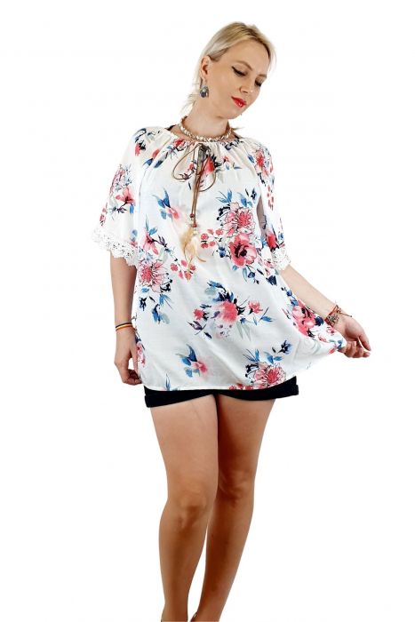 Bluza vaporoasa cu flori 3