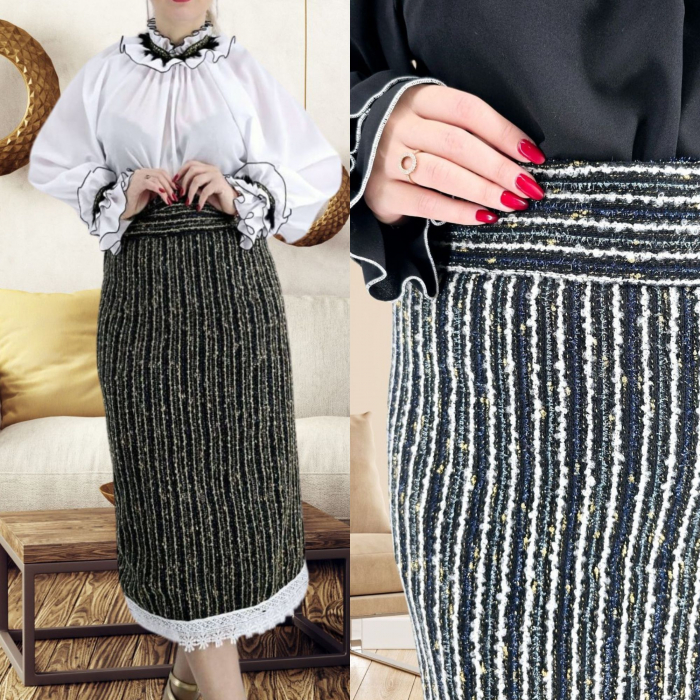 Catrinta si brau traditionala cu fir de lame pentru dama - Silvia 4 Catrinta si brau traditionala cu fir de lame pentru dama - Silvia 4