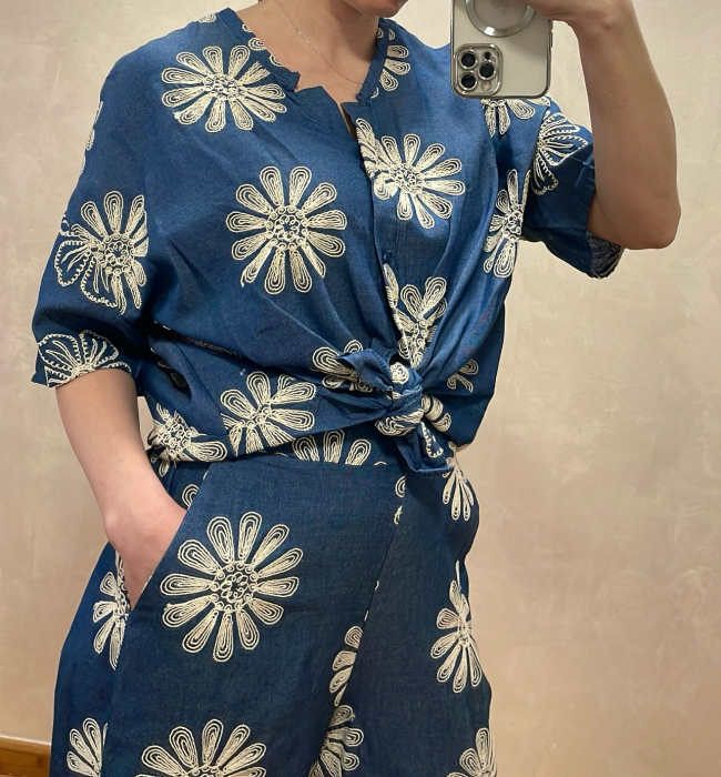 Дамски комплект "Denim Blossom" [4]