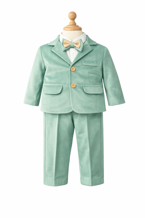 Кадифен костюм за кръщене за момчета Матиас 2 [2]