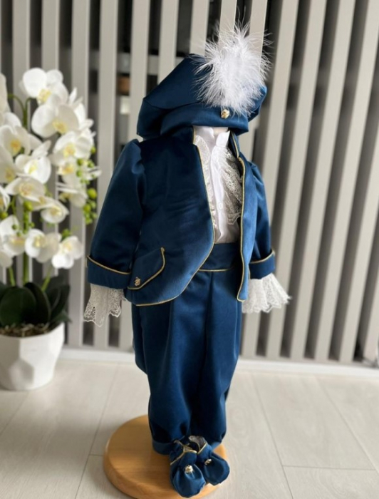 Costum Botez Conte pentru baieti - albastru [6]