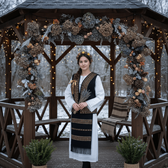 Costum Popular Complet cu broderie traditionala Mariana [2]