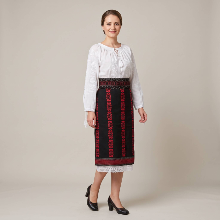 Costum popular format din catrinta , brau si ie - Ramona 2 [2]