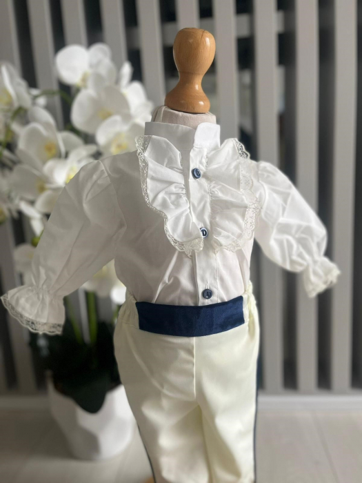 Costum de Print pentru Botez - Bleumarin [4]