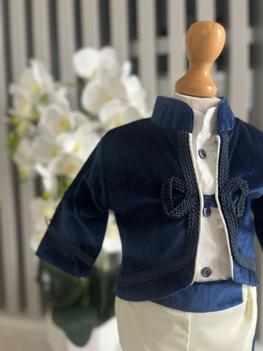 Costum de Print pentru Botez - Bleumarin [3]