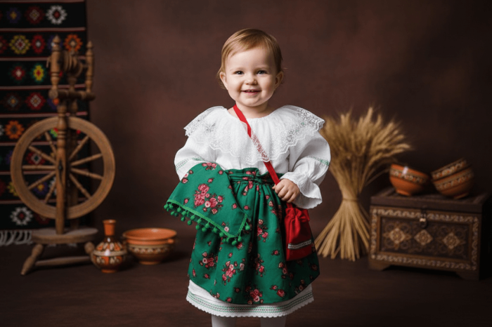 Costumas Traditional Fetite Verde