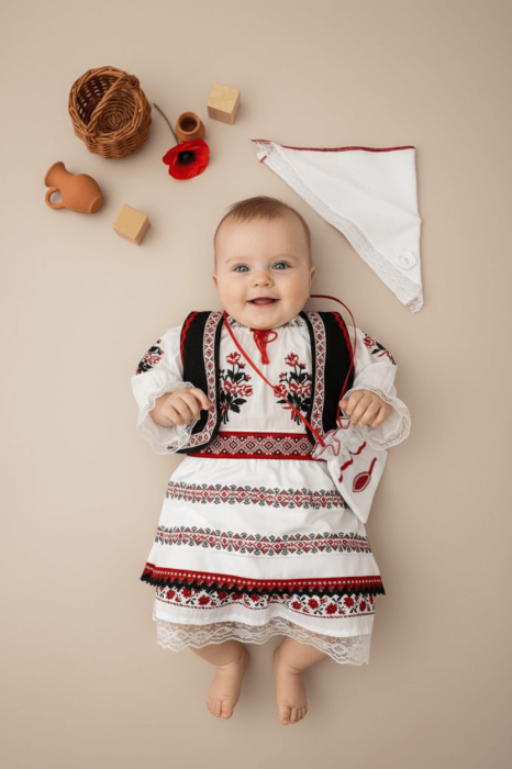 Costum Traditional Fetite Bianca 14