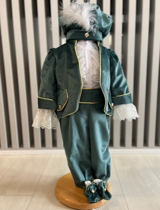 Costum Botez Conte pentru baieti - verde [3]